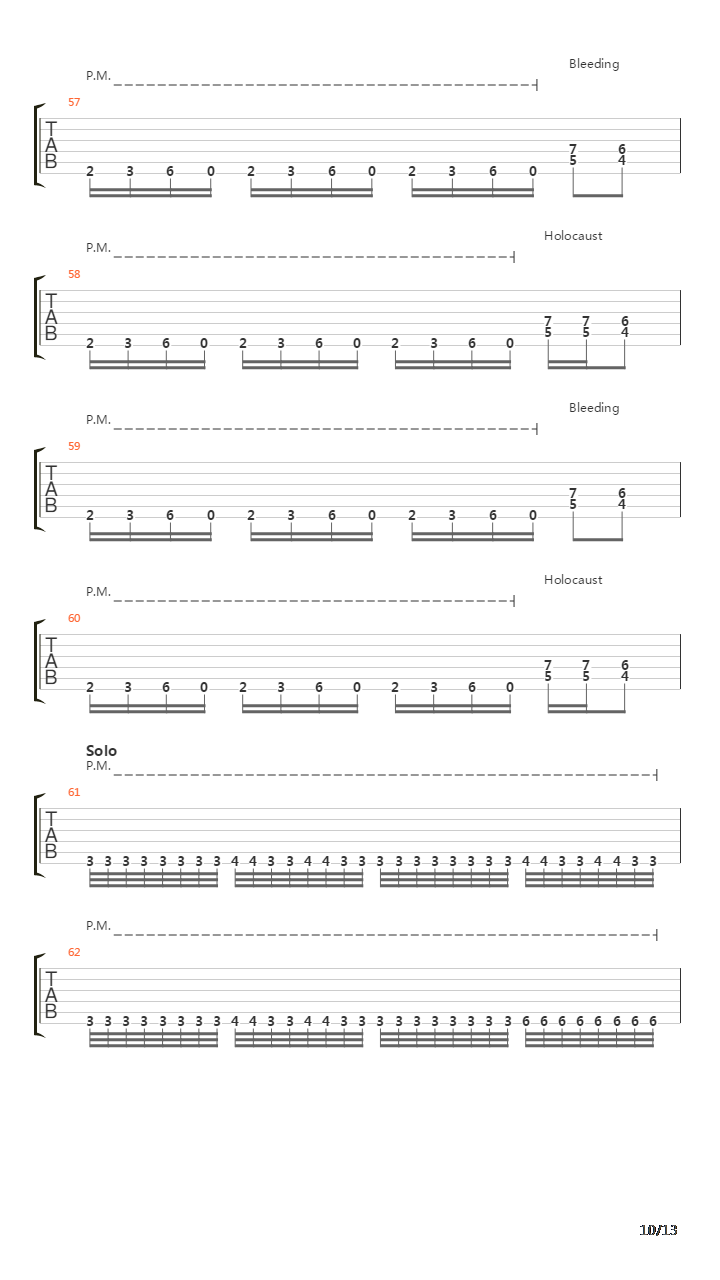 Bleeding Holocaust吉他谱