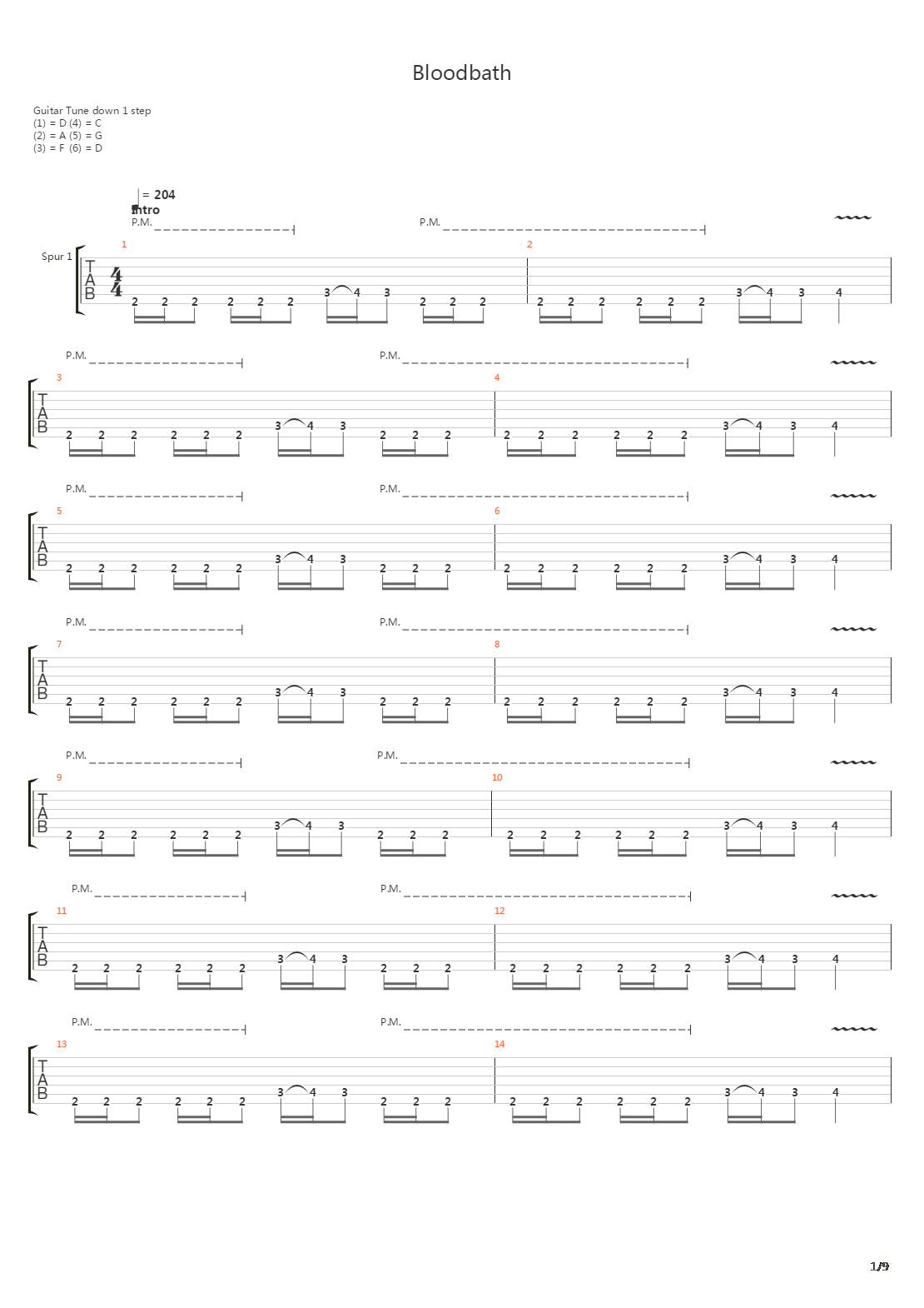 Bloodbath吉他谱
