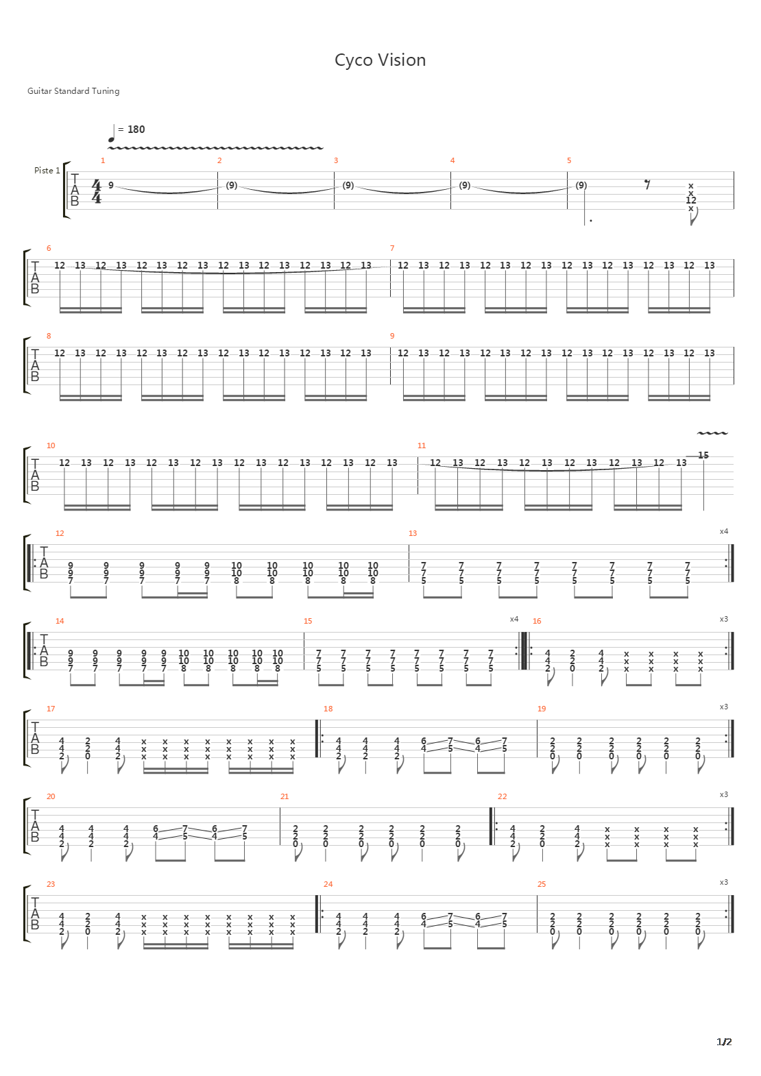 Cyco Vision吉他谱