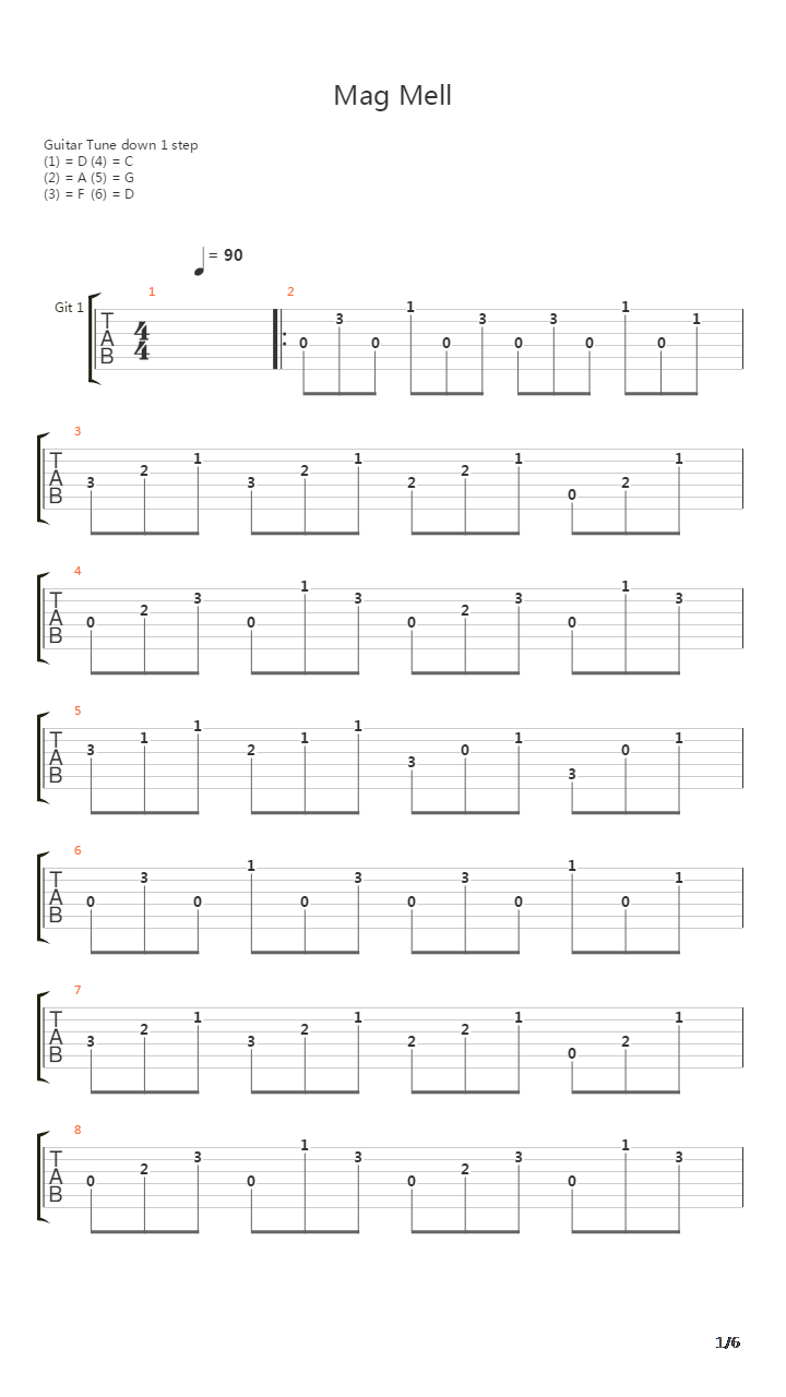 Mag Mell吉他谱