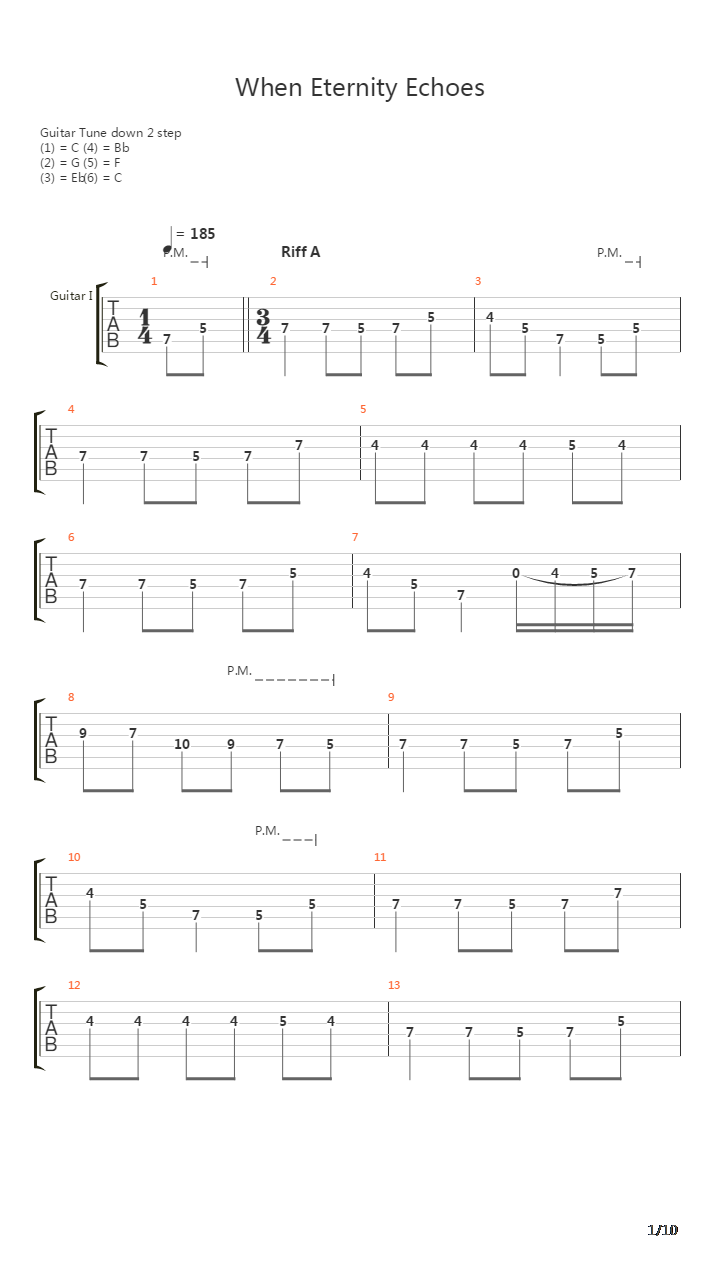 When Eternity Echoes吉他谱