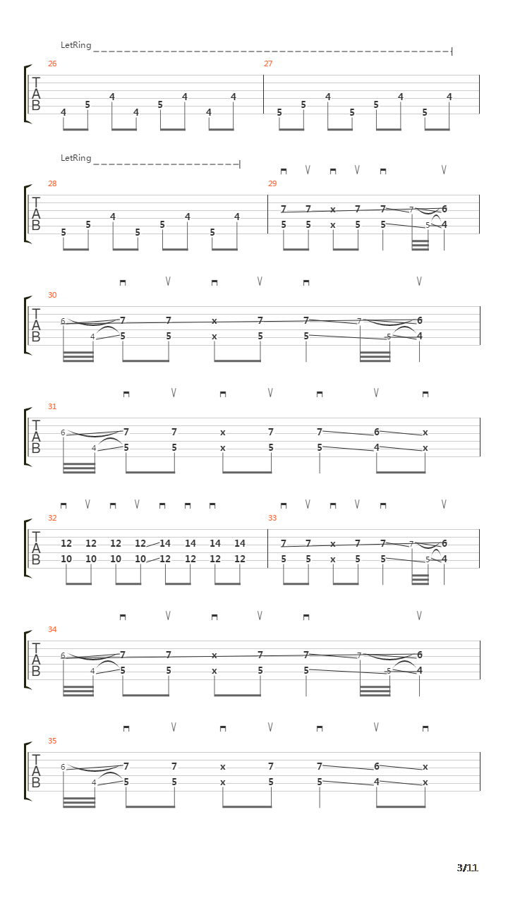 Saccharine吉他谱