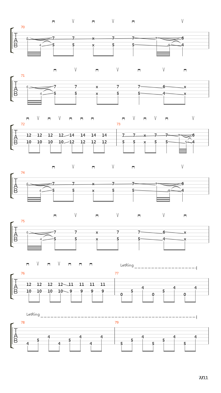 Saccharine吉他谱