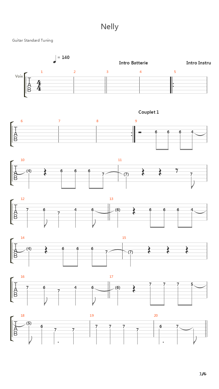 Nelly吉他谱