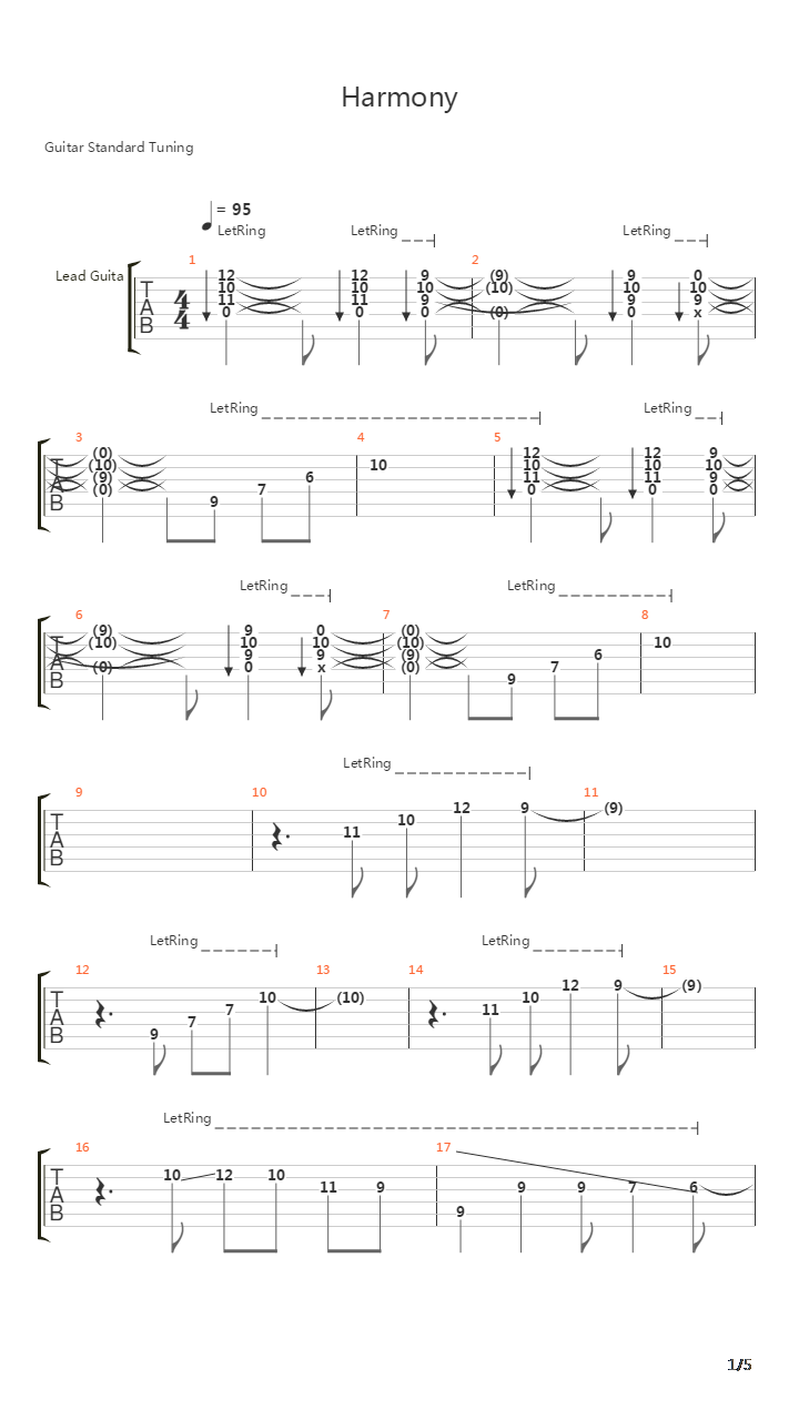 Harmony吉他谱