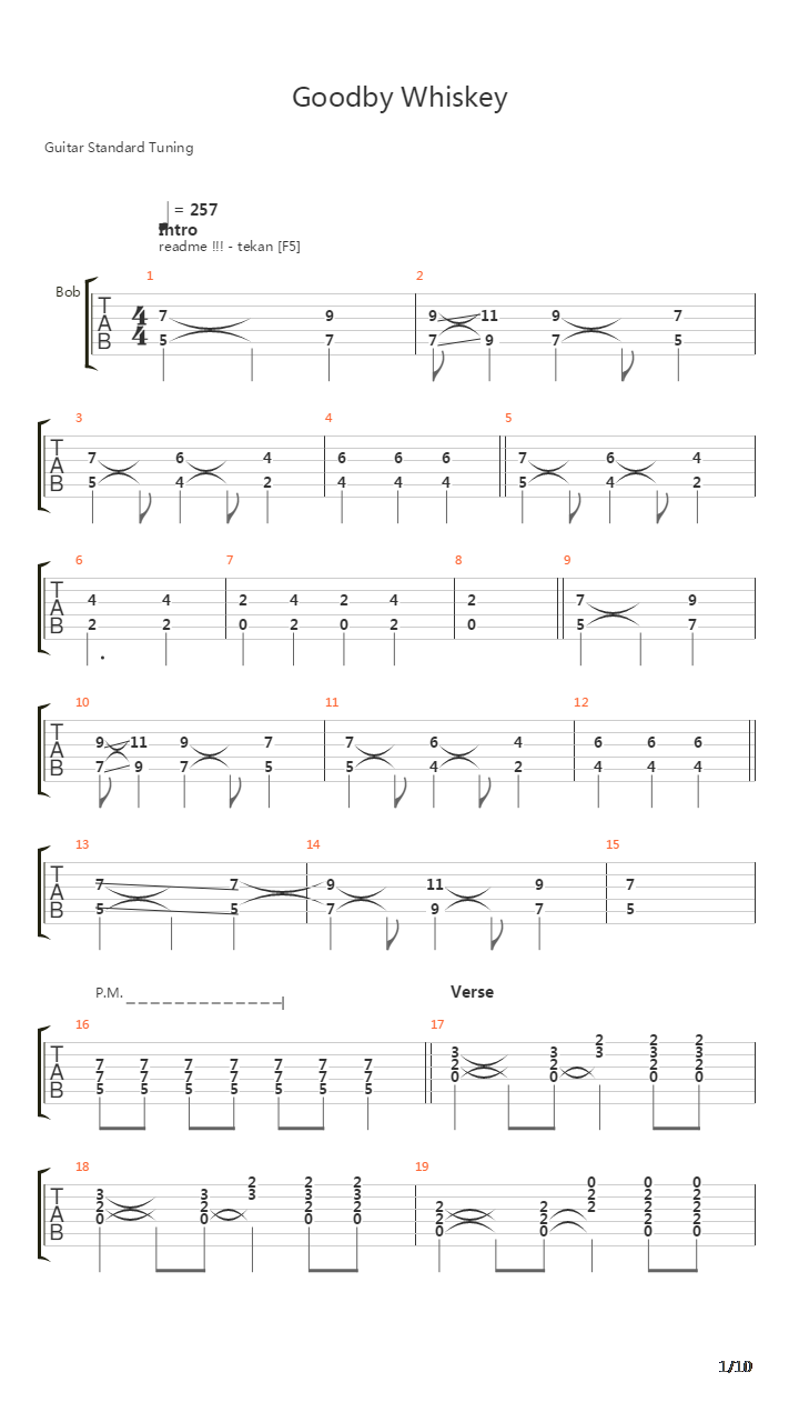 Goodbye Whiskey吉他谱