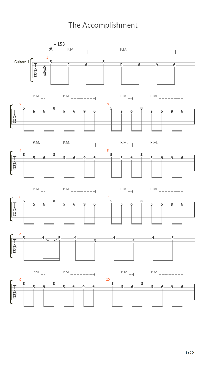 The Accomplishment吉他谱