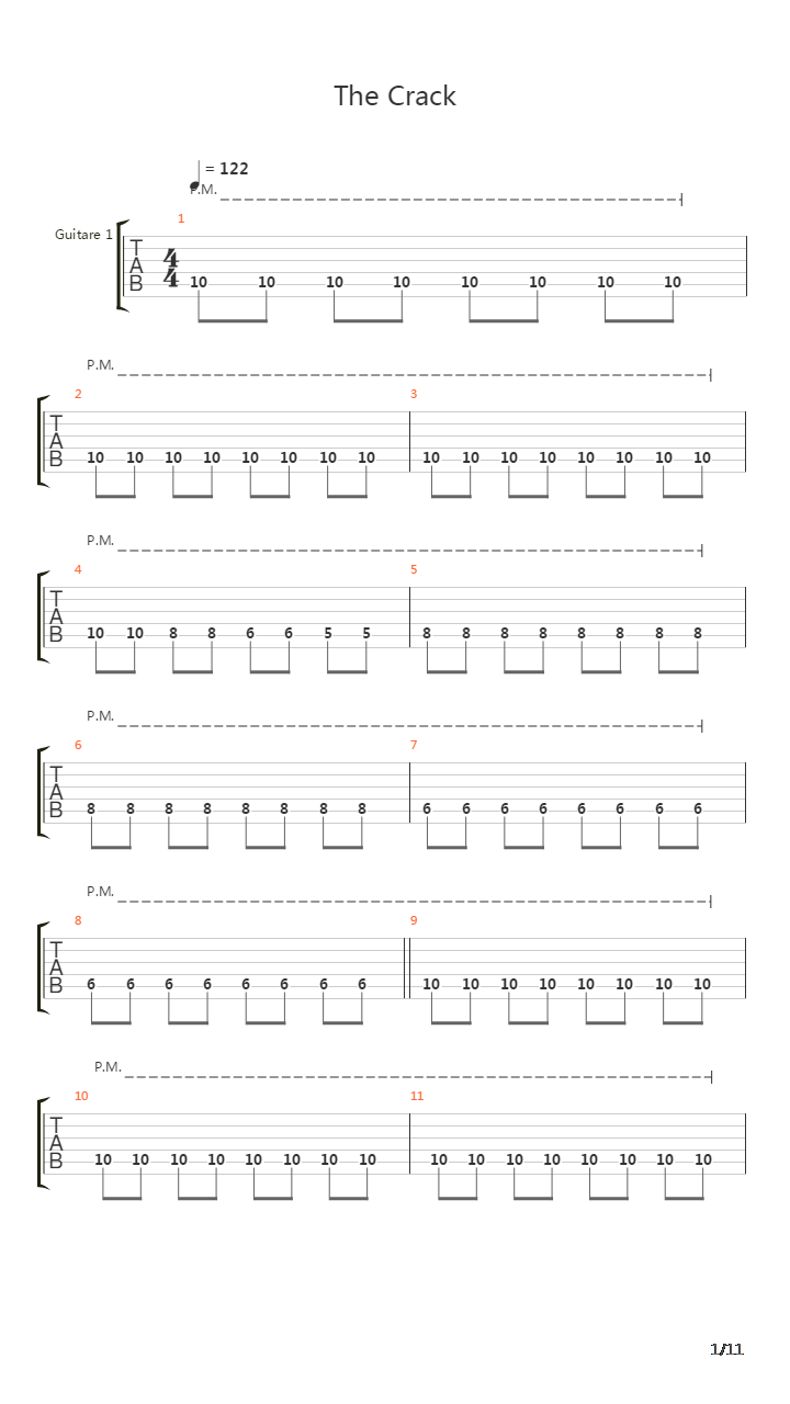The Crack吉他谱