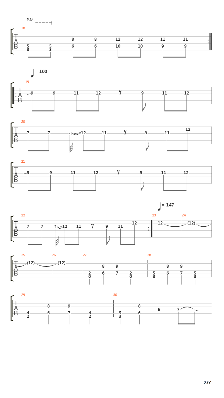 Through The Transparent Partitions吉他谱