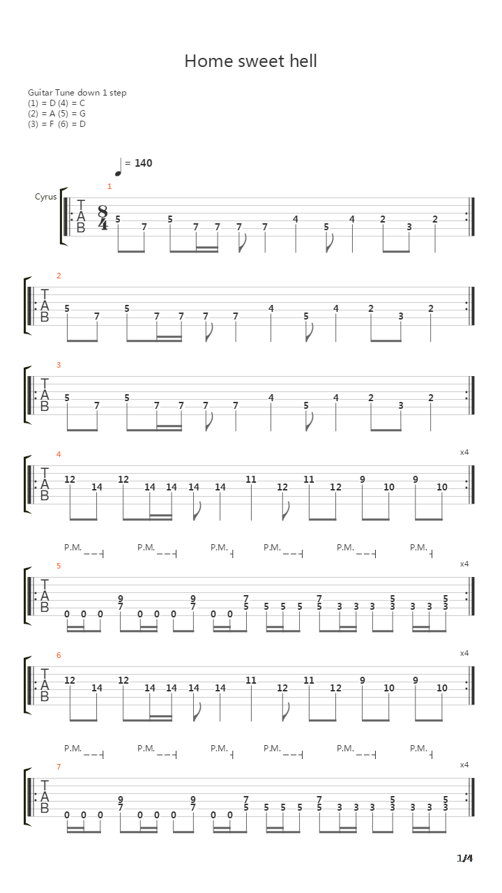 Home Sweet Hell吉他谱
