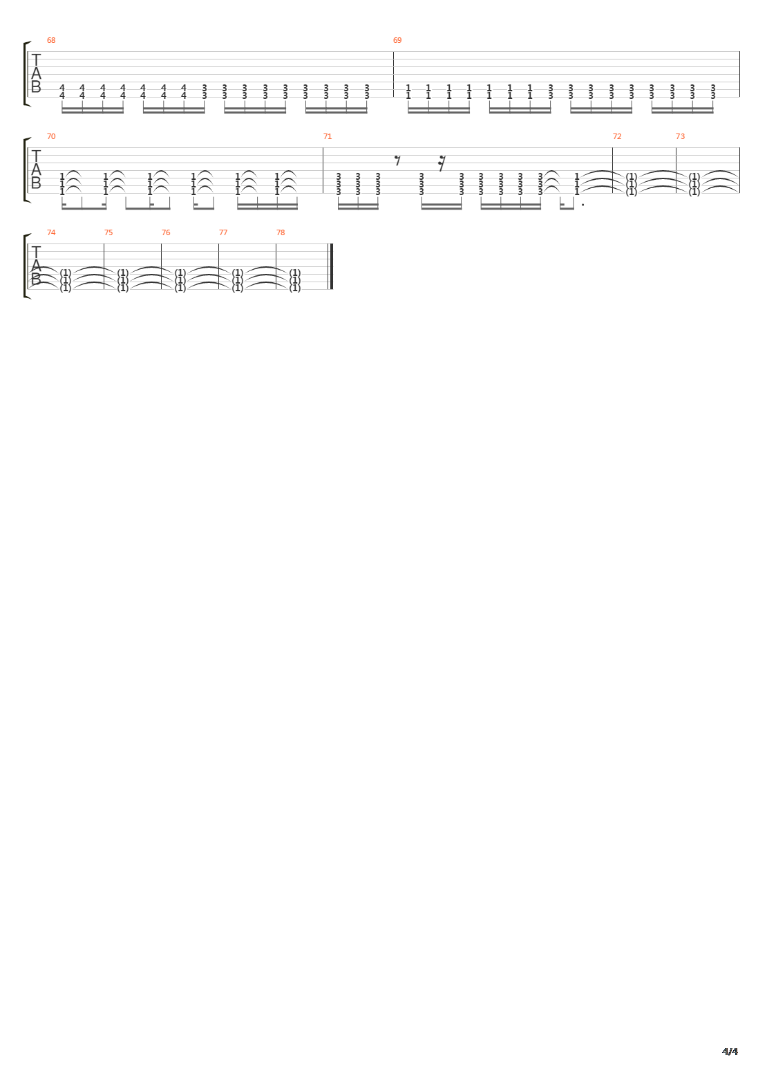 Inside吉他谱