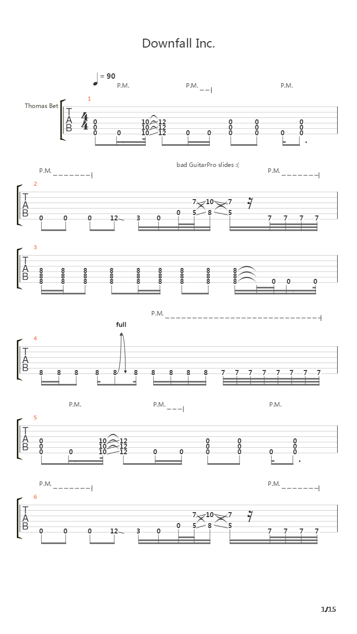 Downfall Inc吉他谱