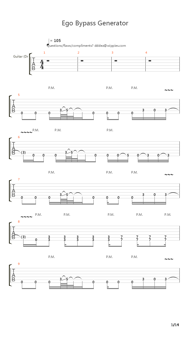 Ego Bypass Generator吉他谱