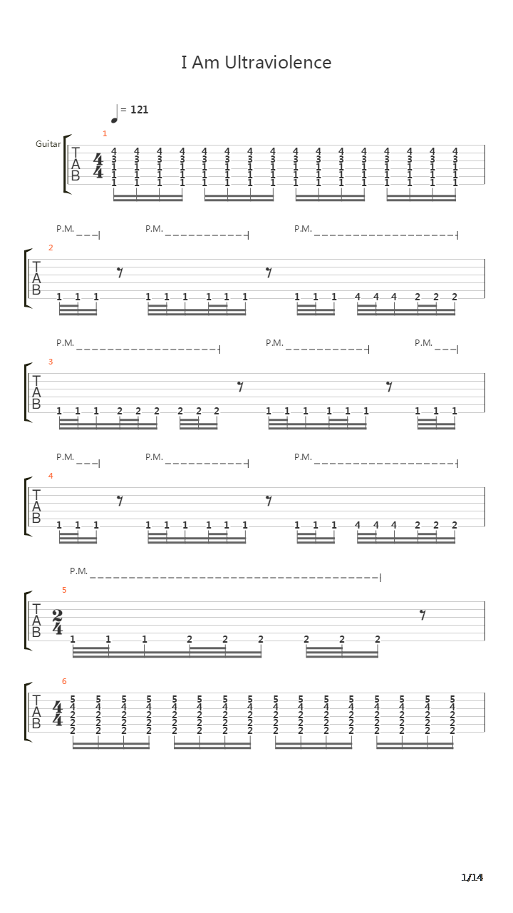 I Am Ultraviolence吉他谱