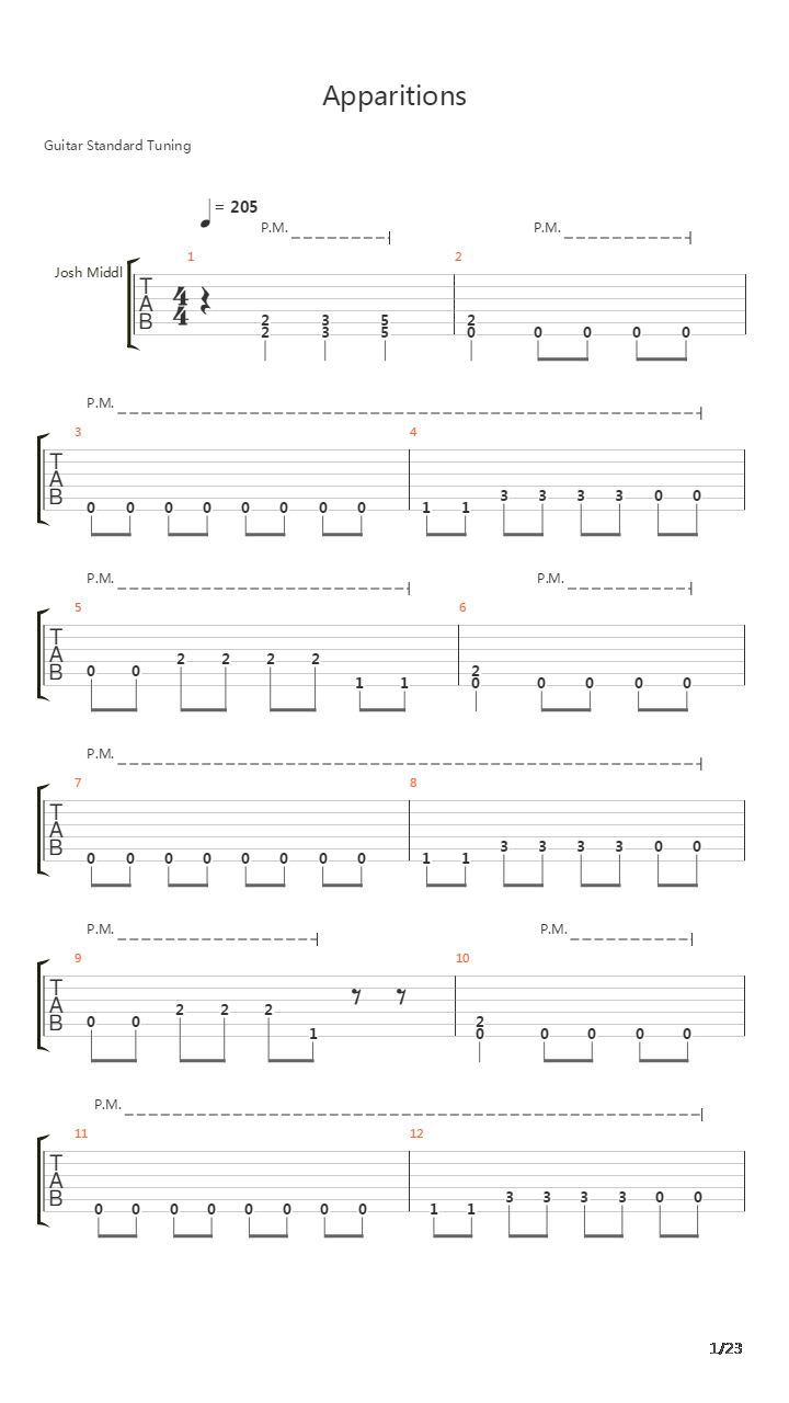 Apparitions吉他谱
