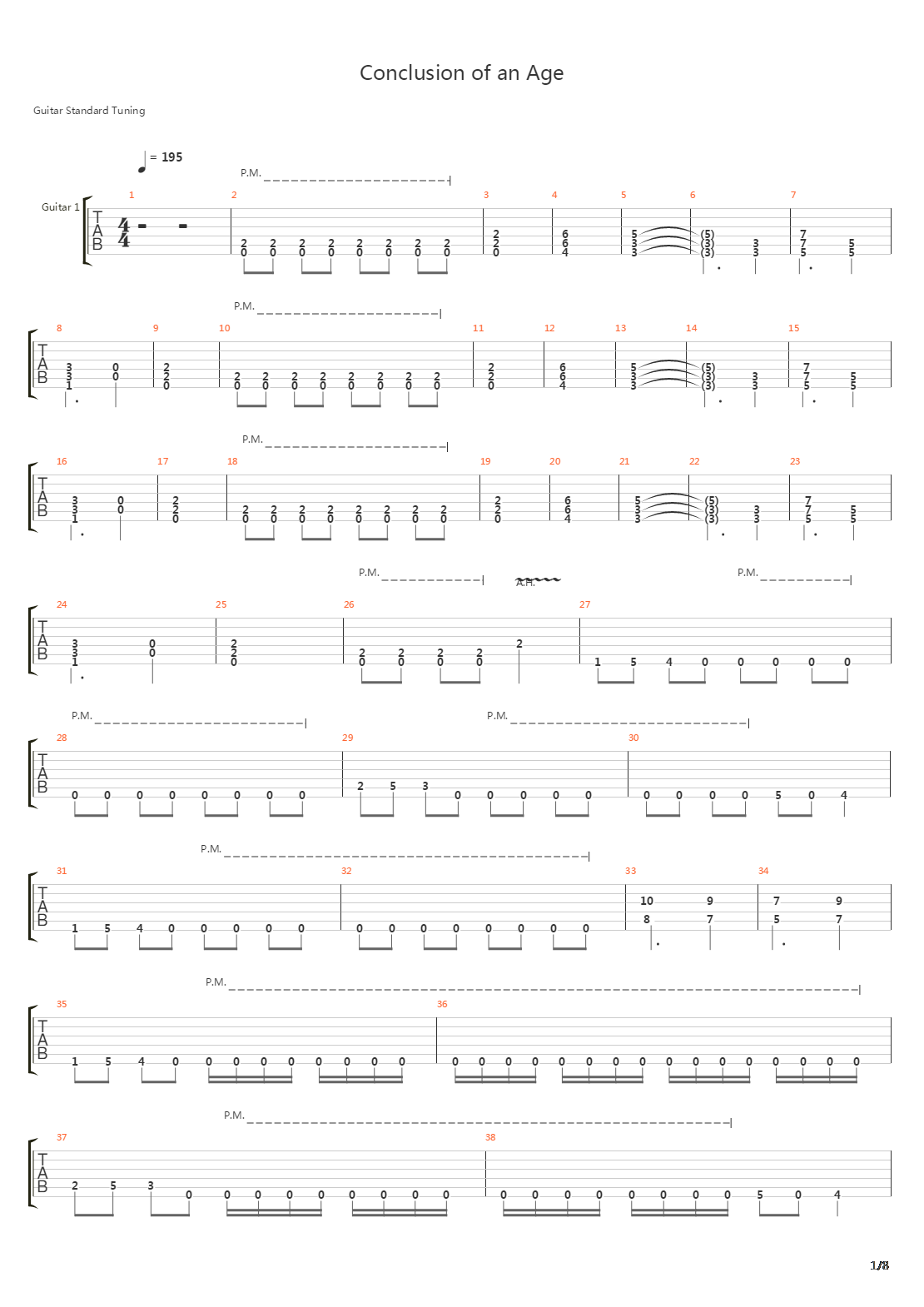 Conclusion Of An Age吉他谱