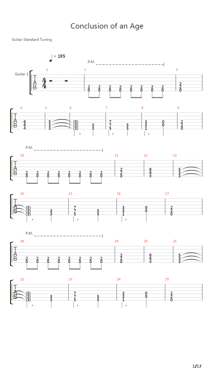 Conclusion Of An Age吉他谱