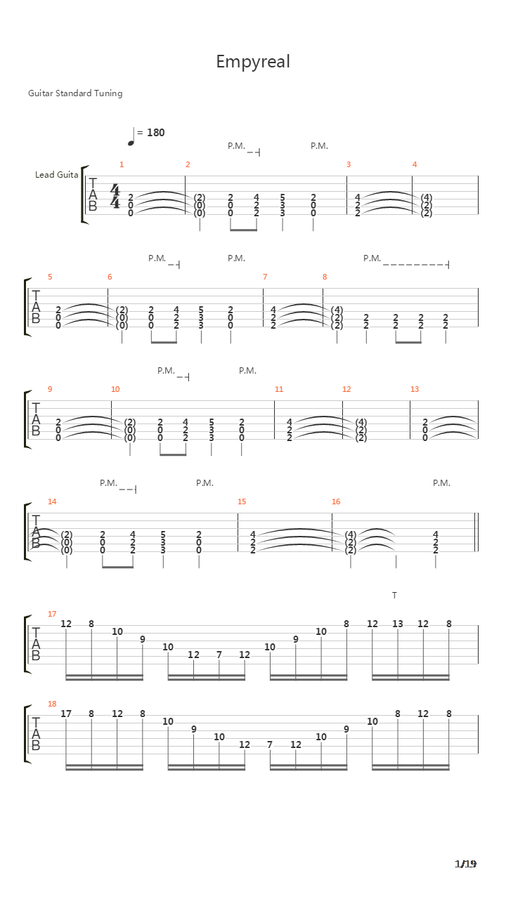 Empyreal吉他谱