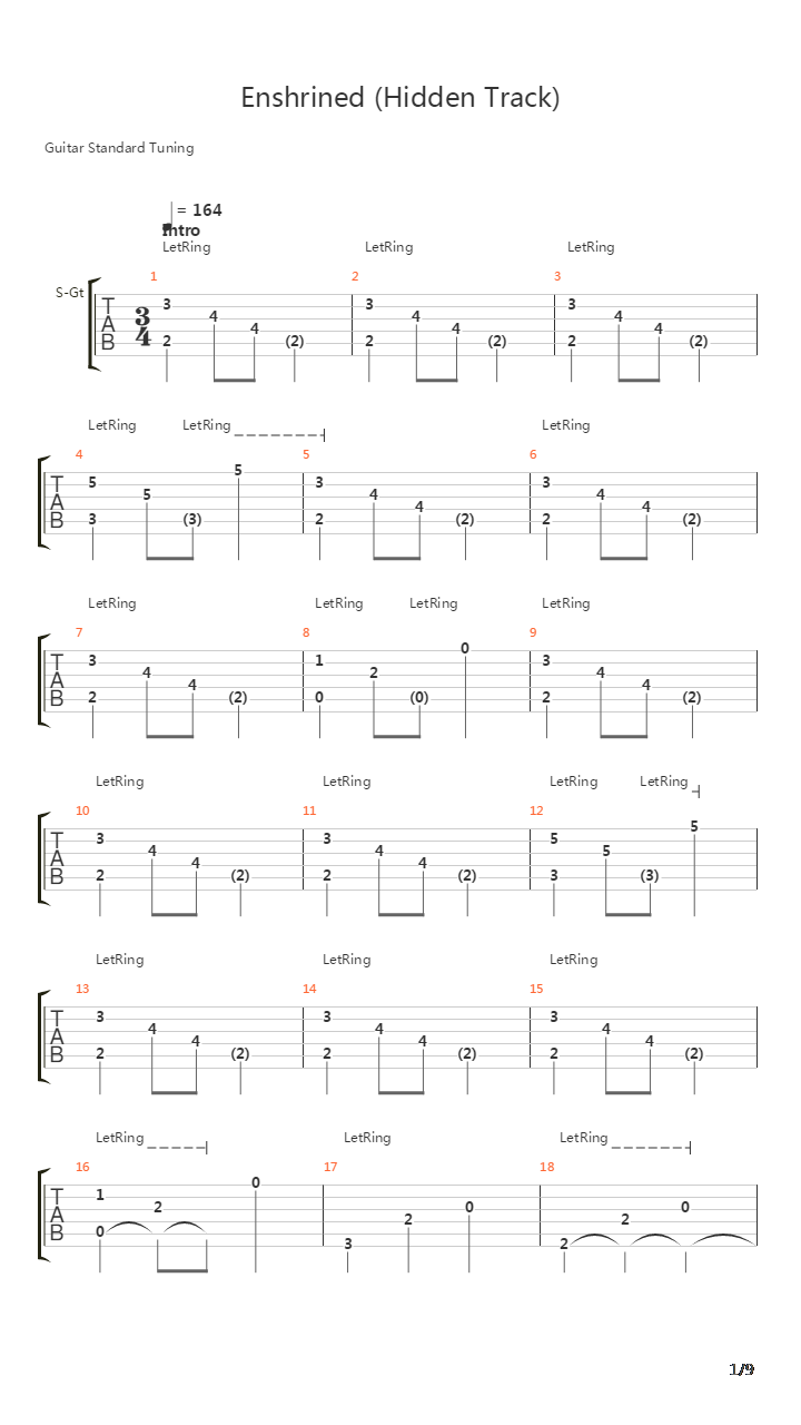 Enshrined吉他谱