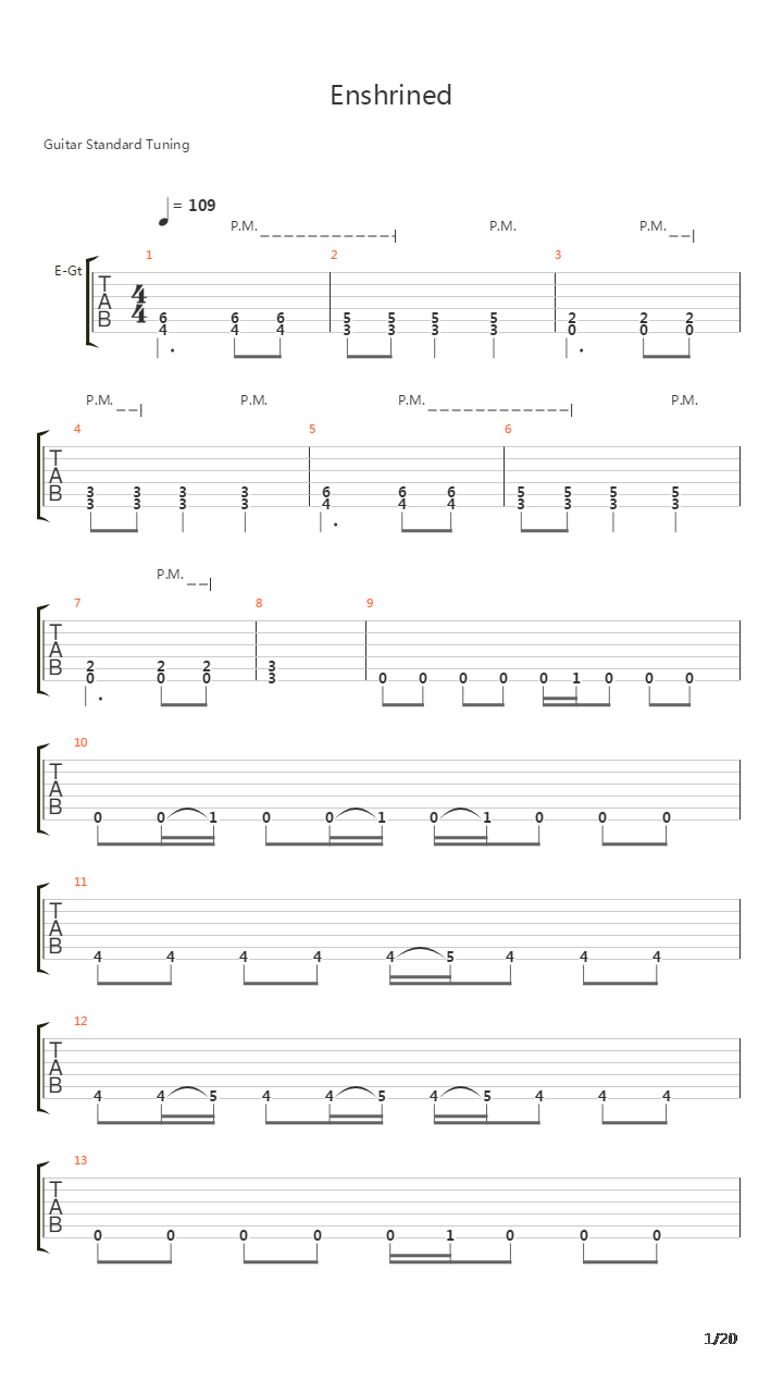 Enshrined吉他谱