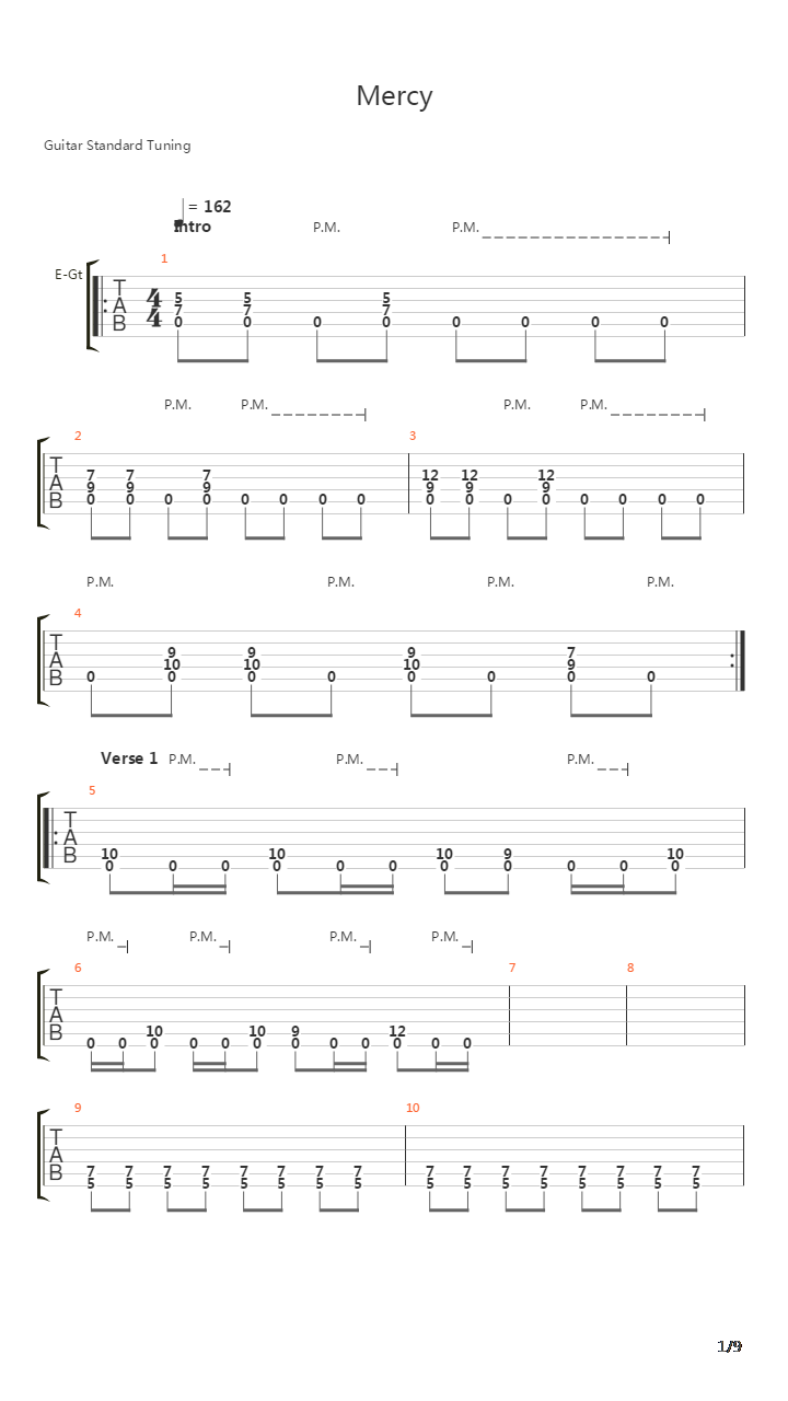 Mercy吉他谱