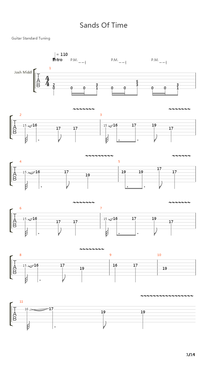 Sands Of Time吉他谱