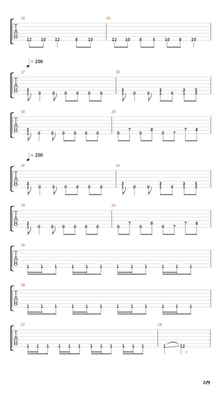 The Blackest Skyline吉他谱