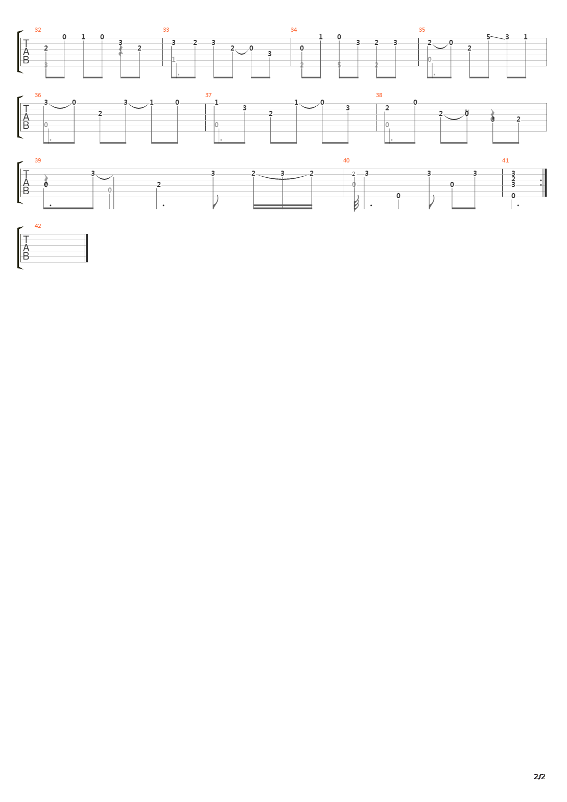 Courante吉他谱