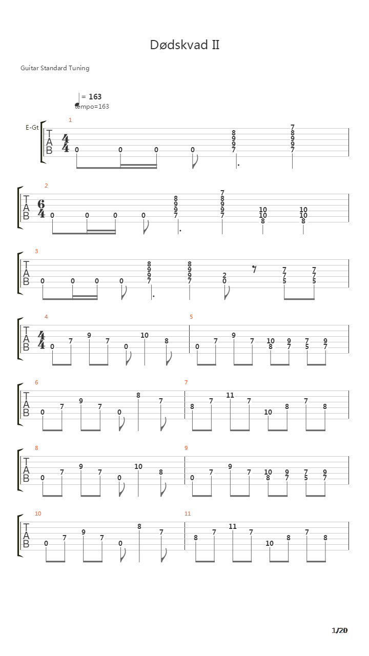 Doedskvad Ii吉他谱