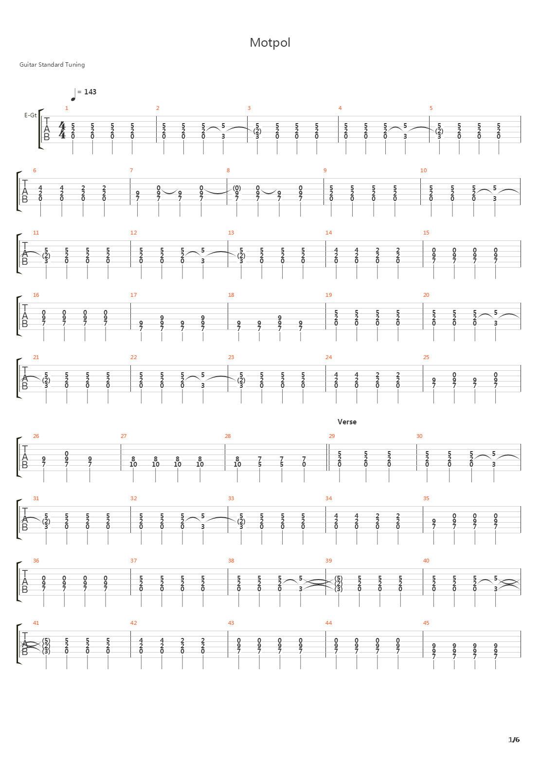 Motpol吉他谱