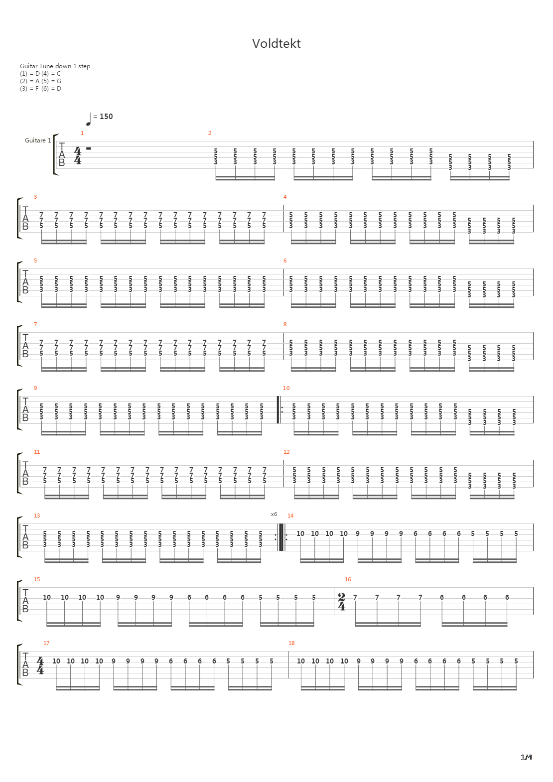 Voldtekt吉他谱