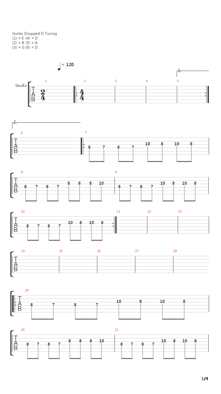 Combien De Temps Encore吉他谱