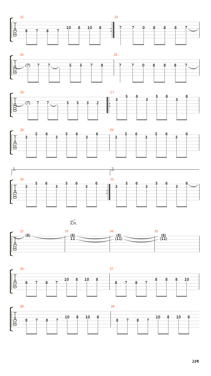 Combien De Temps Encore吉他谱