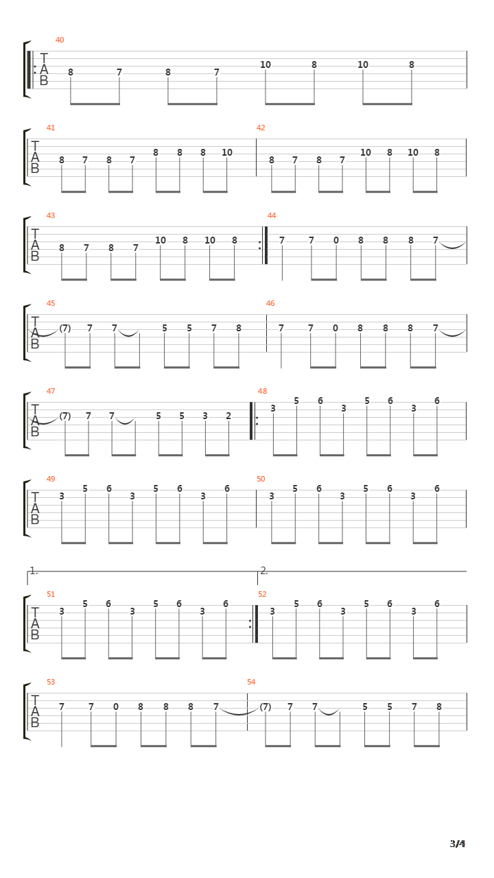 Combien De Temps Encore吉他谱