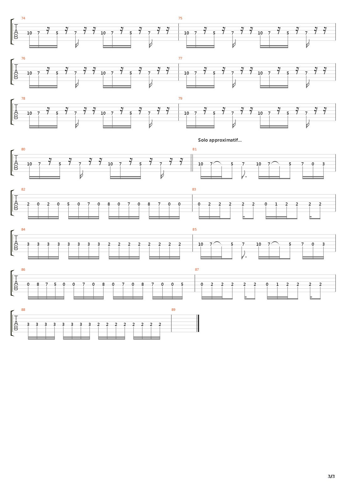 Pavillon Noir吉他谱