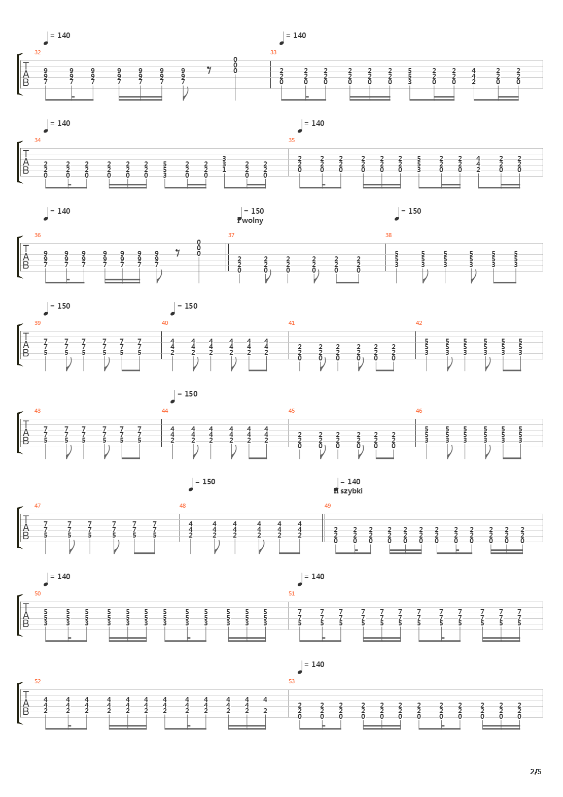 Wojna吉他谱