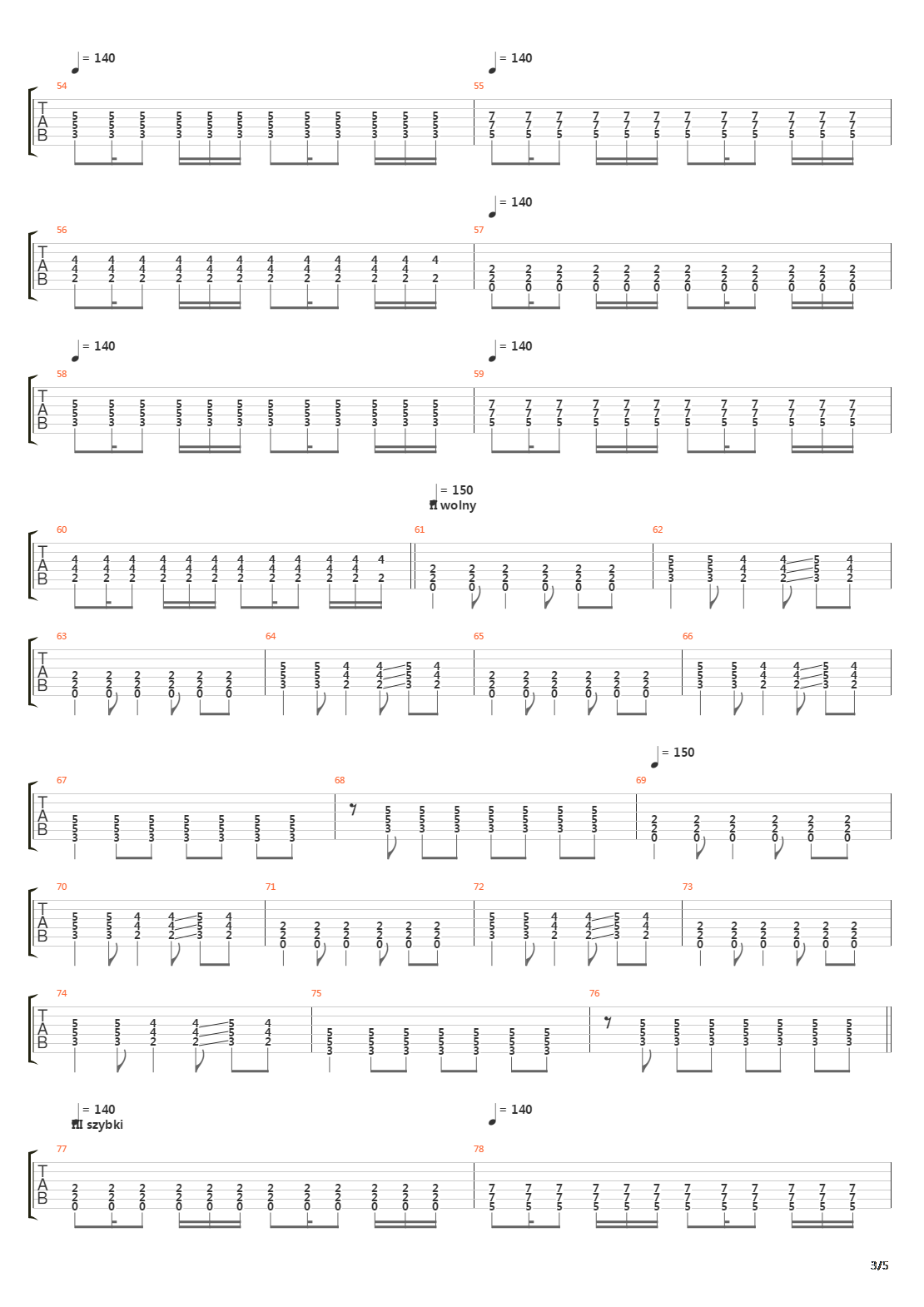 Wojna吉他谱