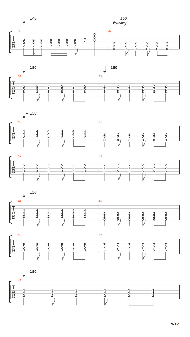 Wojna吉他谱