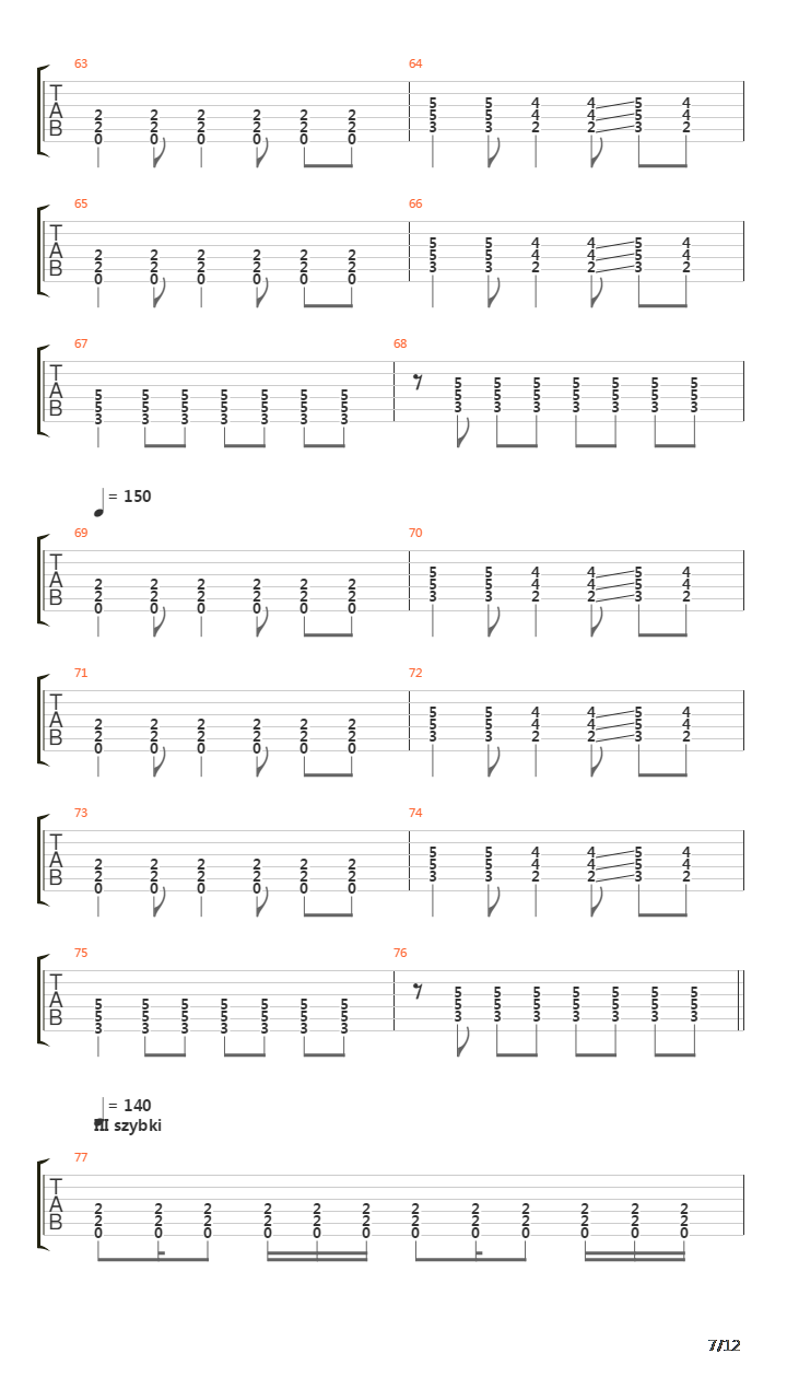 Wojna吉他谱