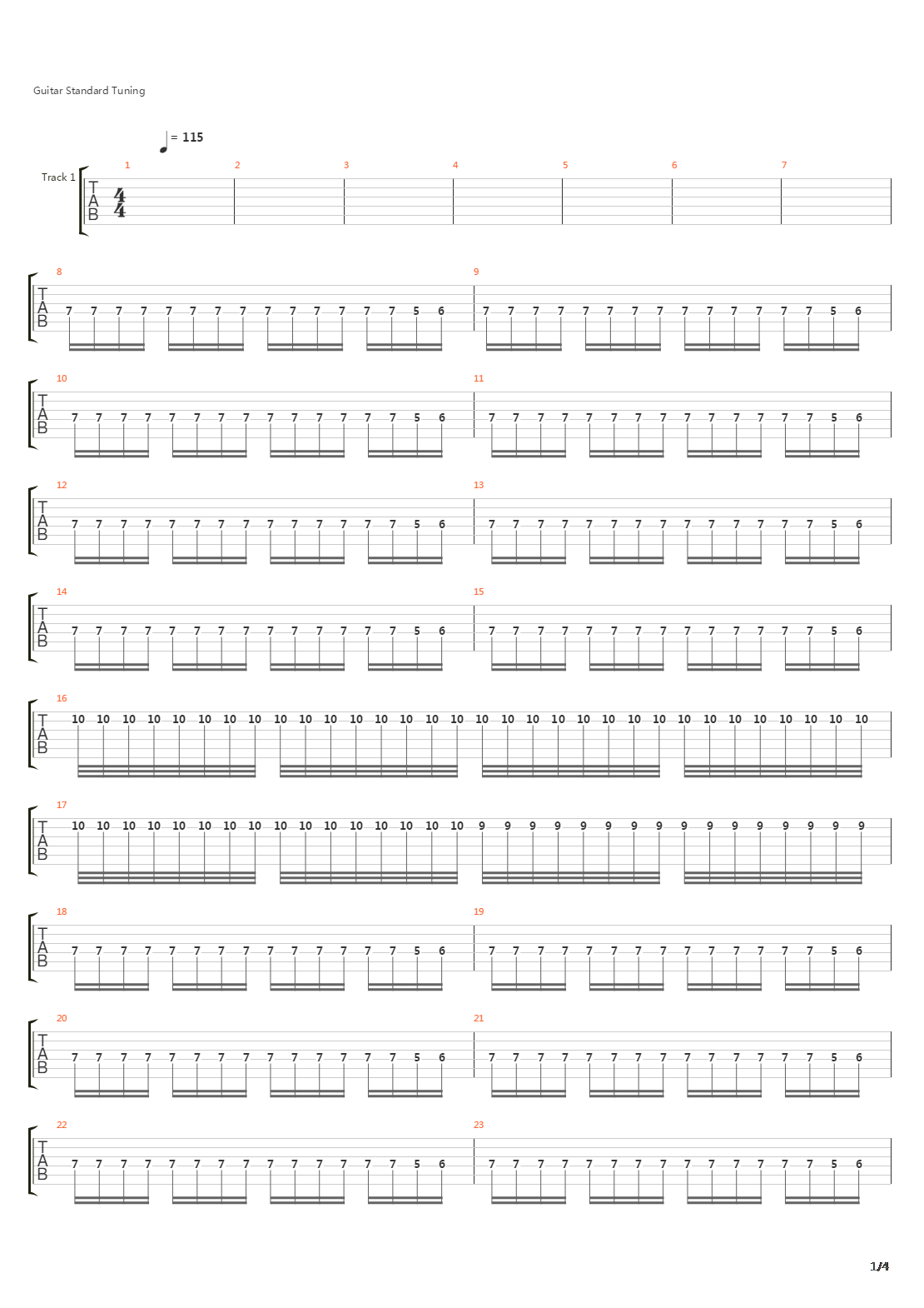The Turn吉他谱