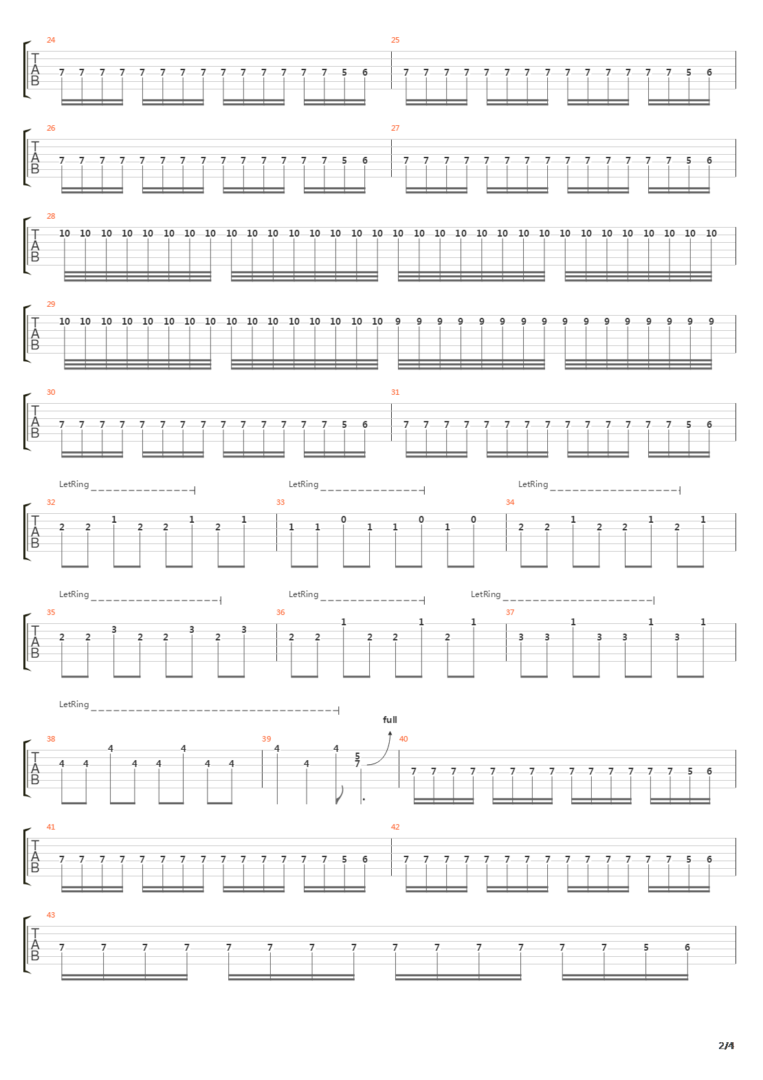 The Turn吉他谱