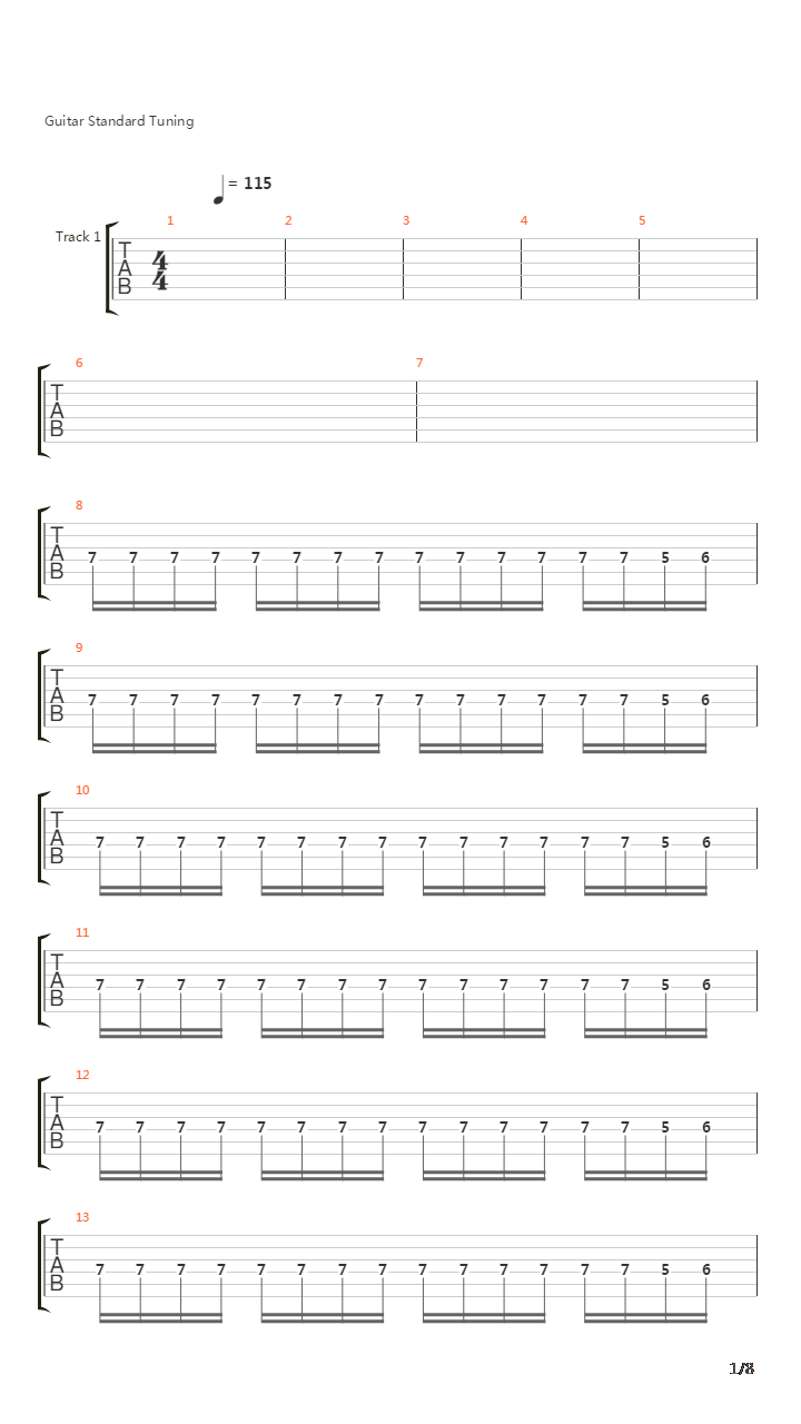 The Turn吉他谱