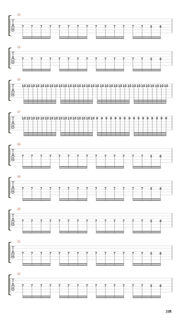 The Turn吉他谱