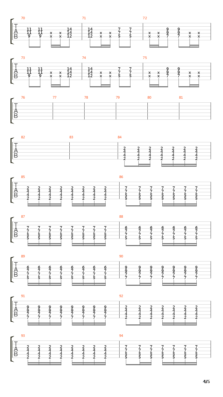 Northshore吉他谱