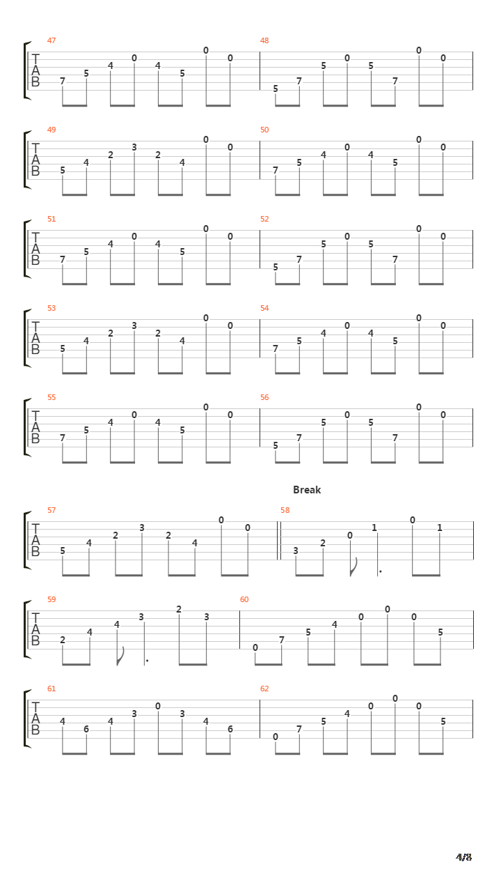 As The Autumn Razor Sings Above My Veins吉他谱