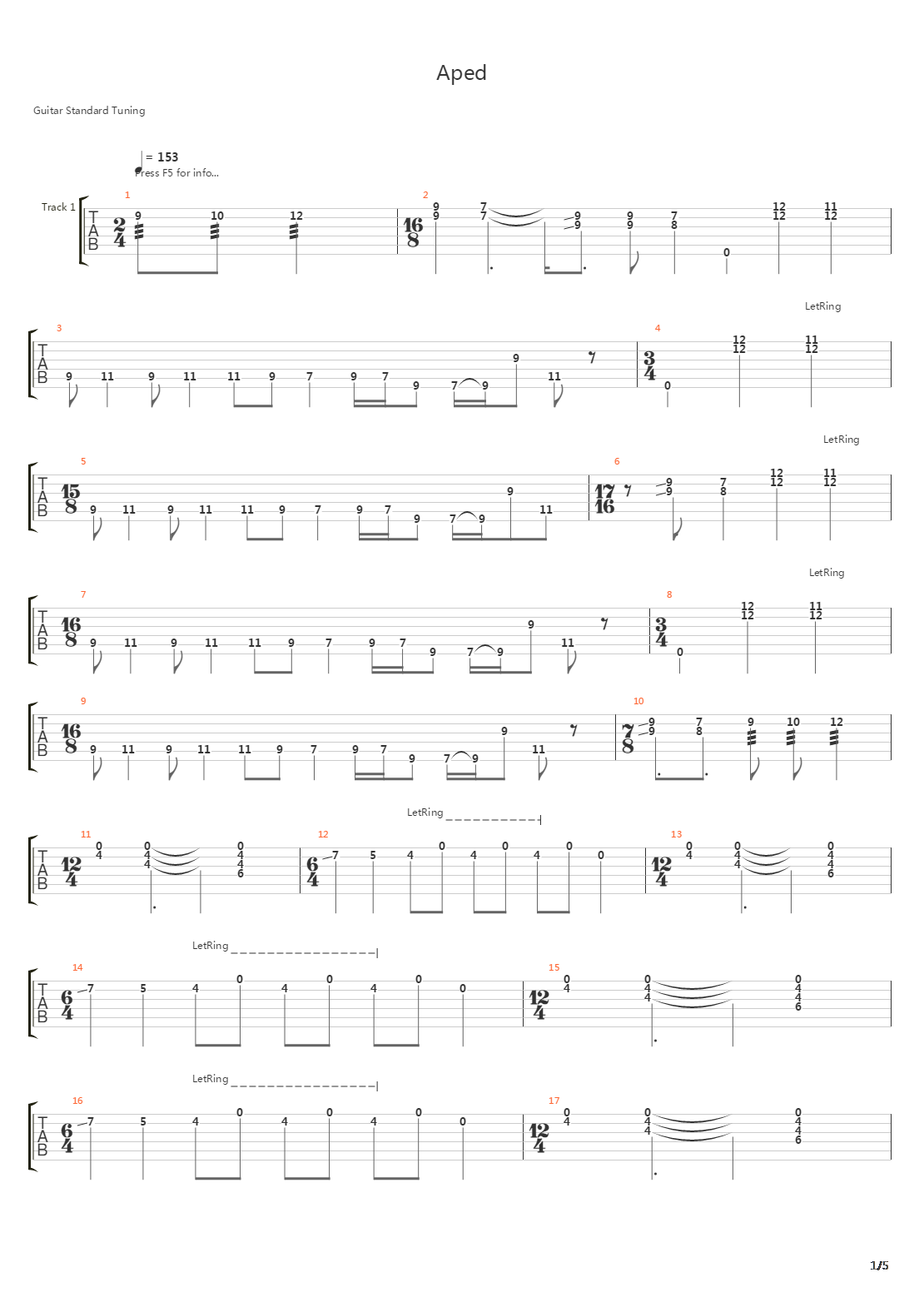 Aped吉他谱