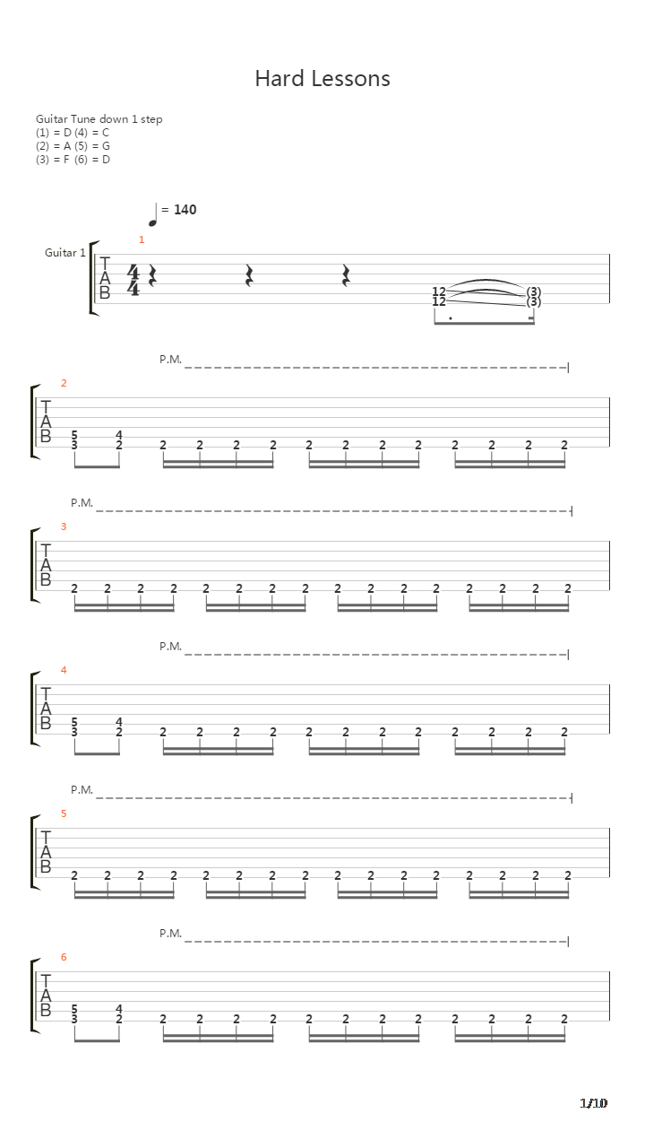 Hard Lessons吉他谱