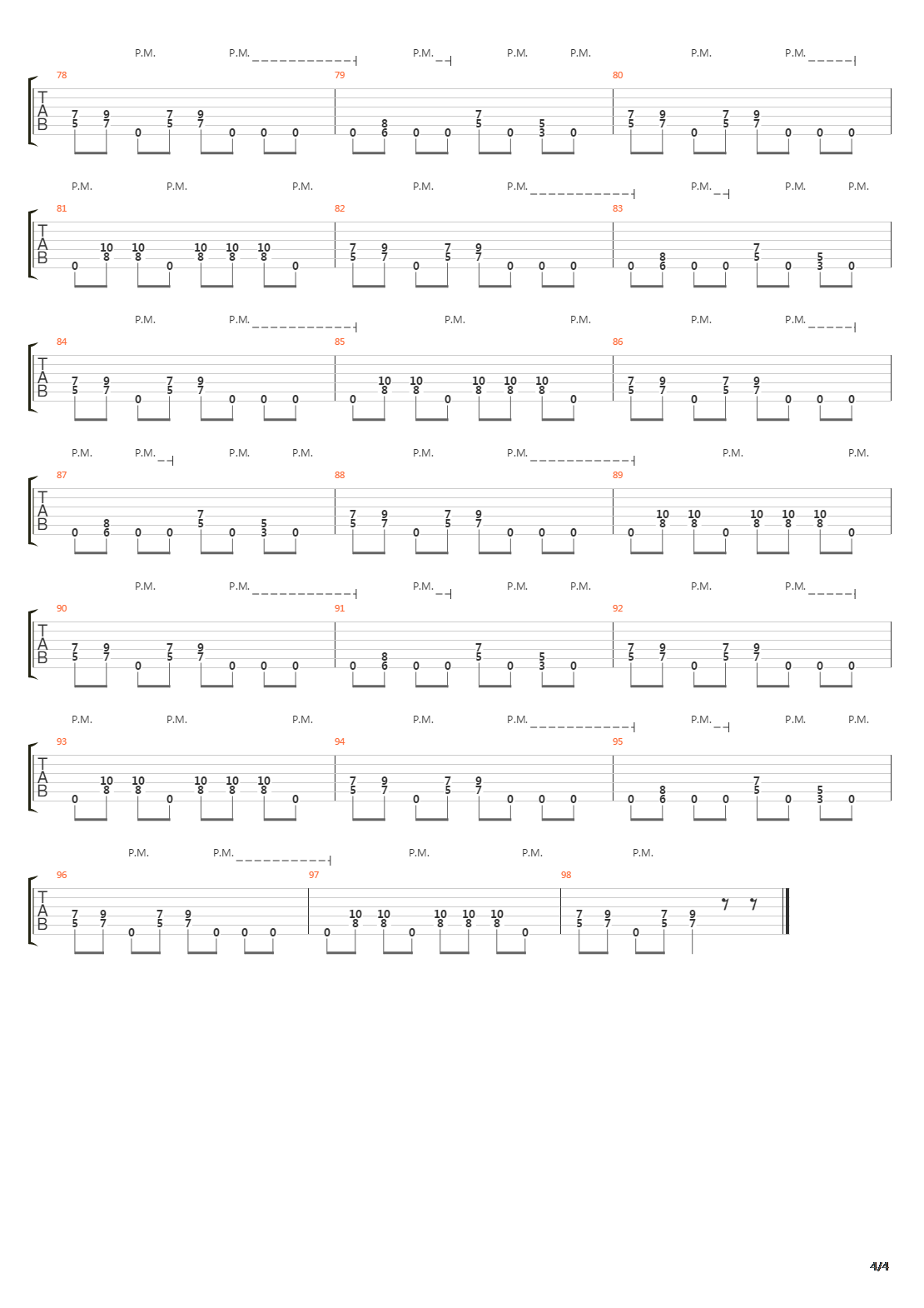 Push It Away吉他谱