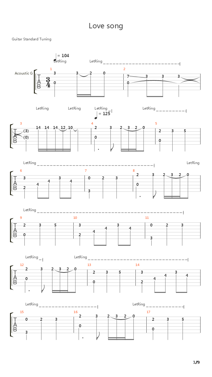 Love Song吉他谱