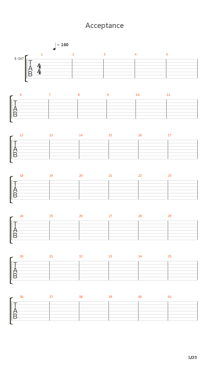 Concealing Fate Part 1 - Acceptance吉他谱